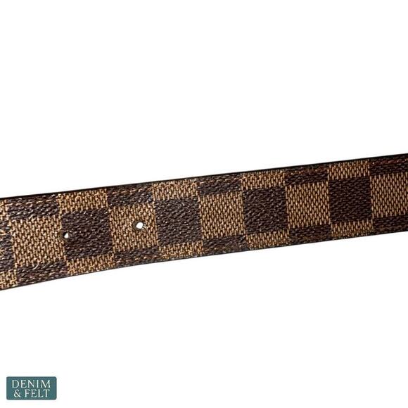 Louis Vuitton Unisex Damier Ebene PARIS Graphite‎ Buckle Belt 100/40 AUTHENTIC main image 13